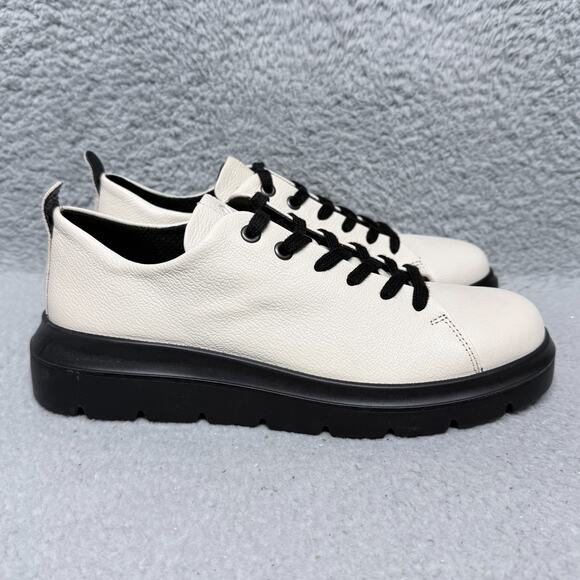 Ecco Shoes - Ecco Nouvelle Lace Up Womens Size 38 US 7 Sneakers Shoes Limestone Leather